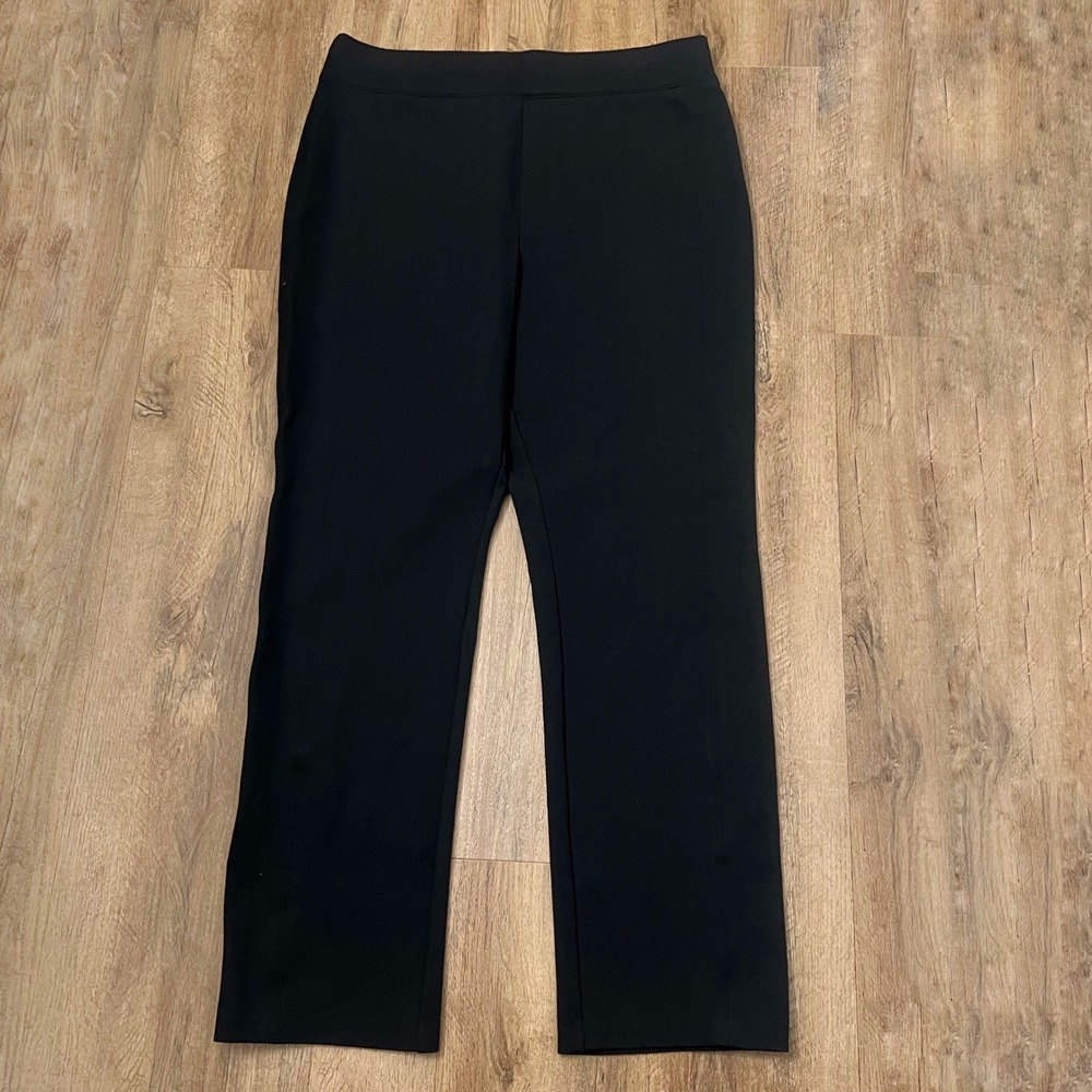 SPANX The Perfect Pant Slim Straight‎ Ponte Knit Pull-On Black Size 1X